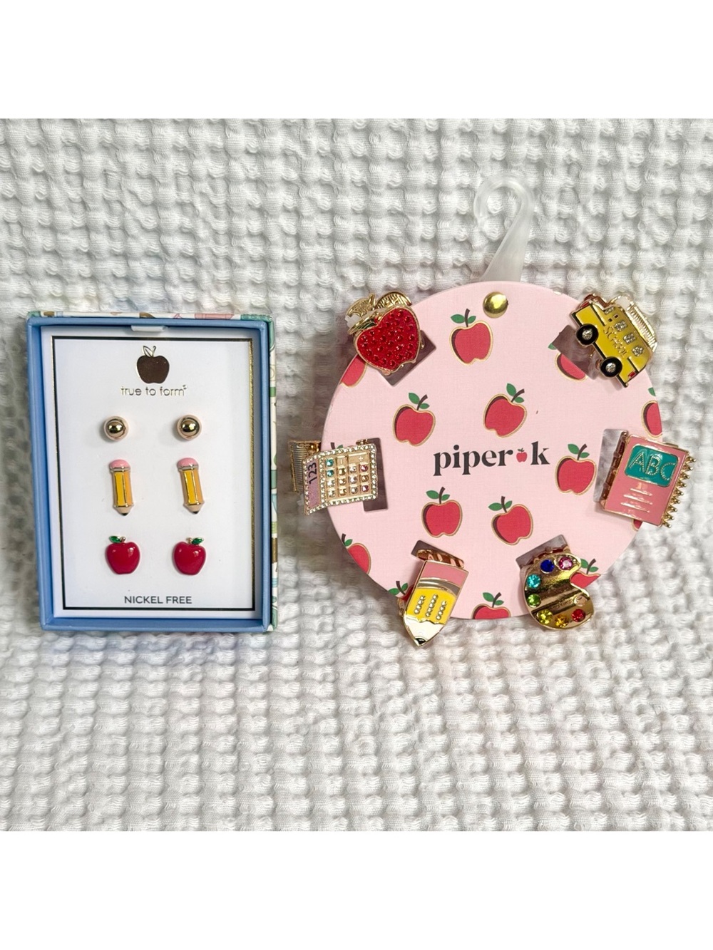 Piper K Hair Clips + True To Form Post Earring Back To School Teacher Gift Set